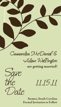 Organic Beauty Save the Date Magnet