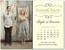 Save the Date Postcard Restored Calendar