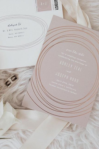 Elegant Tropical Save the Date Cards